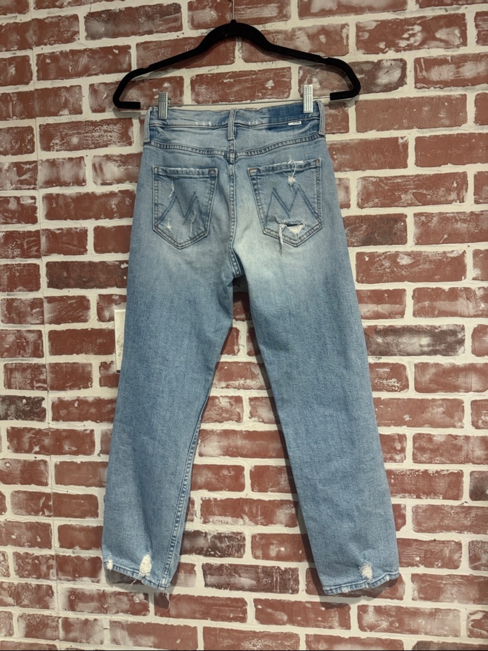 Mother The Tomcat Confession Distressed Jeans High Rise Straight Crop 25 - Picture 2 of 10